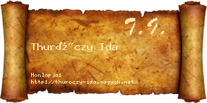Thuróczy Ida névjegykártya