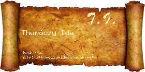 Thuróczy Ida névjegykártya