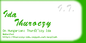 ida thuroczy business card